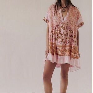 Free People - Printed Agnes Dress in Ballet Slipper Combo